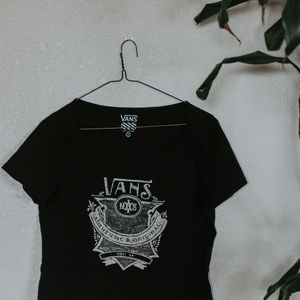Black Vans Crop Top